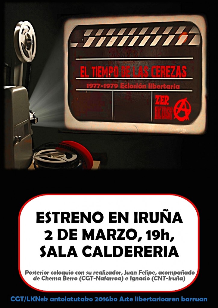 Cartel Tiempo cerezas