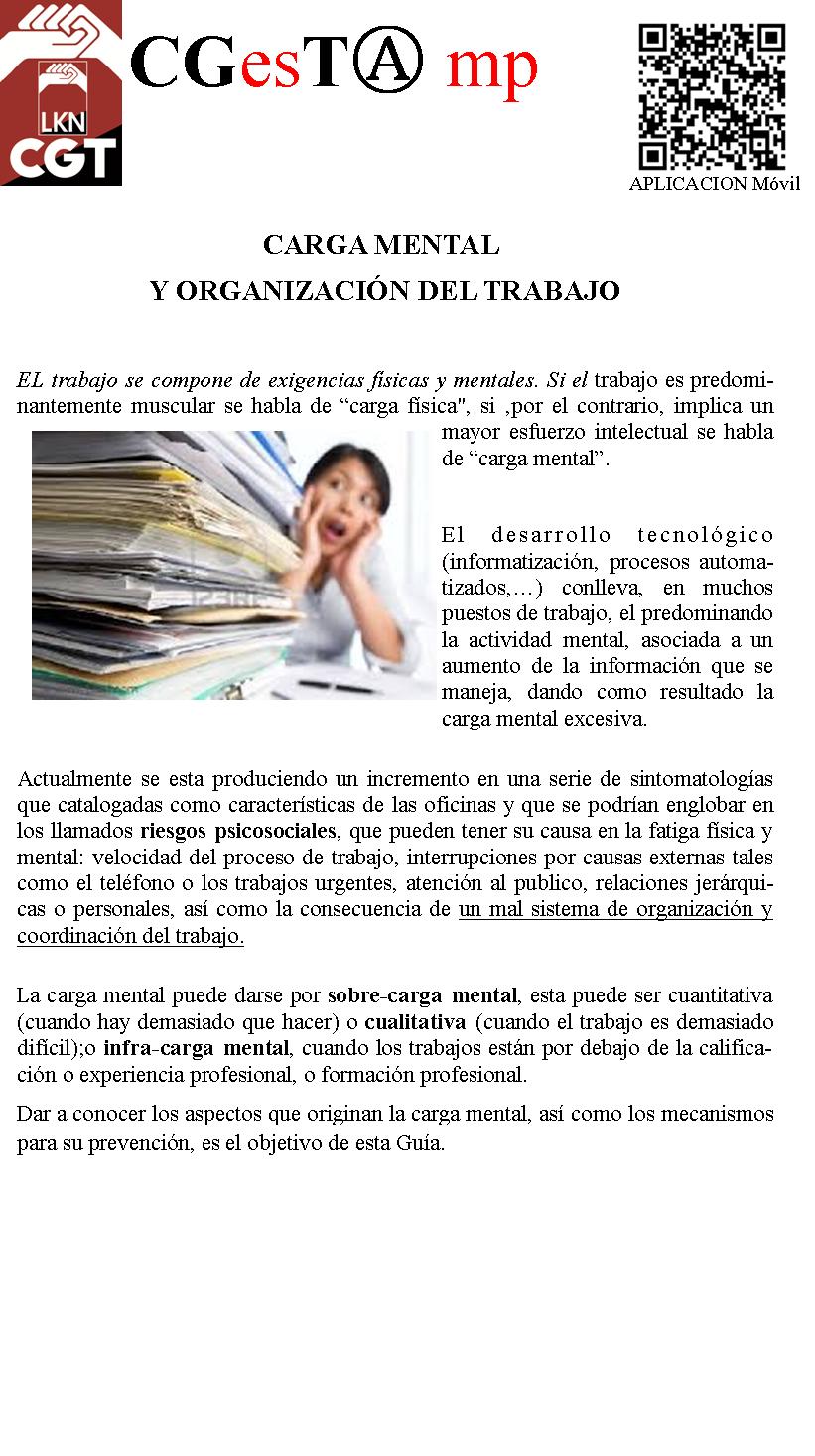 boletin salud n8 carga mental y organizacion del trabajo