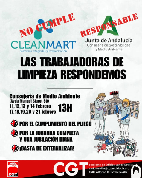 LAS TRABAJADORAS DE LIMPIEZA RESPONDEMOS POR EL CUMPLIMIENTO DEL PLIEGO