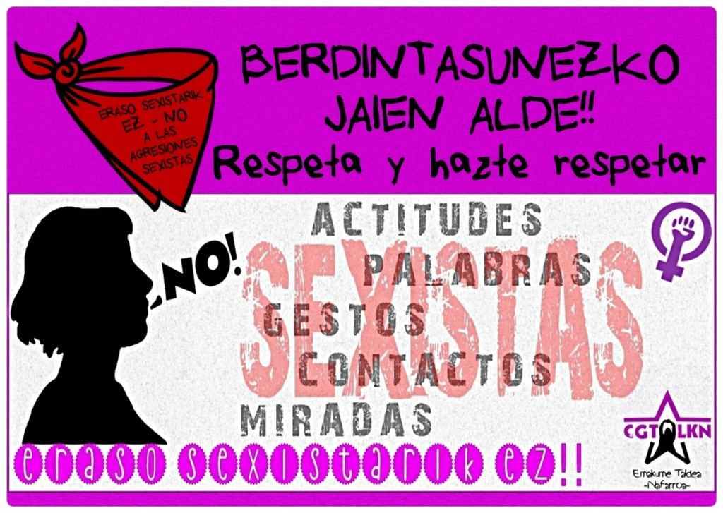 cartel agresiones sanferminesblog